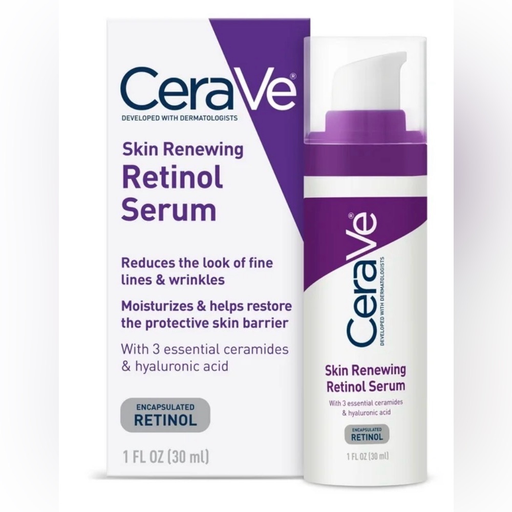 Rave Retinol Serum with Purple and White Packaging